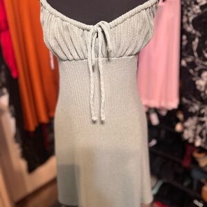 Lulu's Strapless Dress in Light Gray